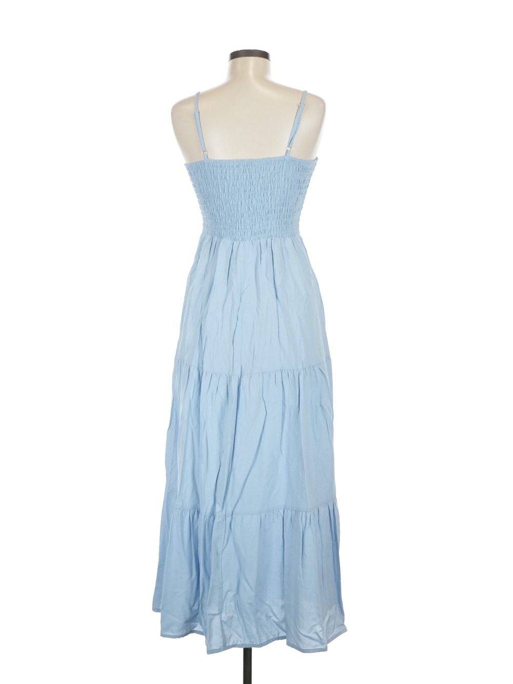 Light Blue Smocked Sun Dress with Spaghetti Straps